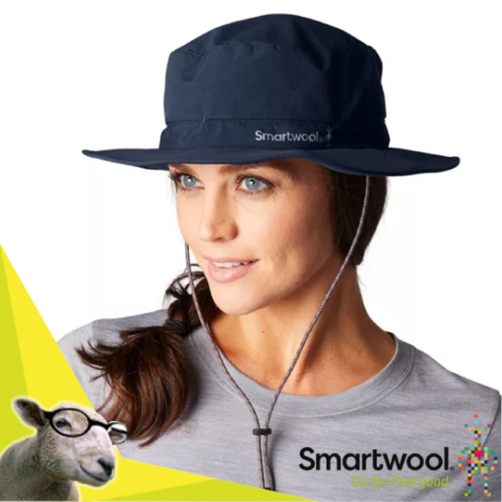 SmartWool 新款 可調式透氣登山圓盤帽.中盤帽.休閒帽_深海軍藍