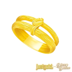 【Just Gold 鎮金店】蔡詩芸聯名款-簡約 黃金戒指