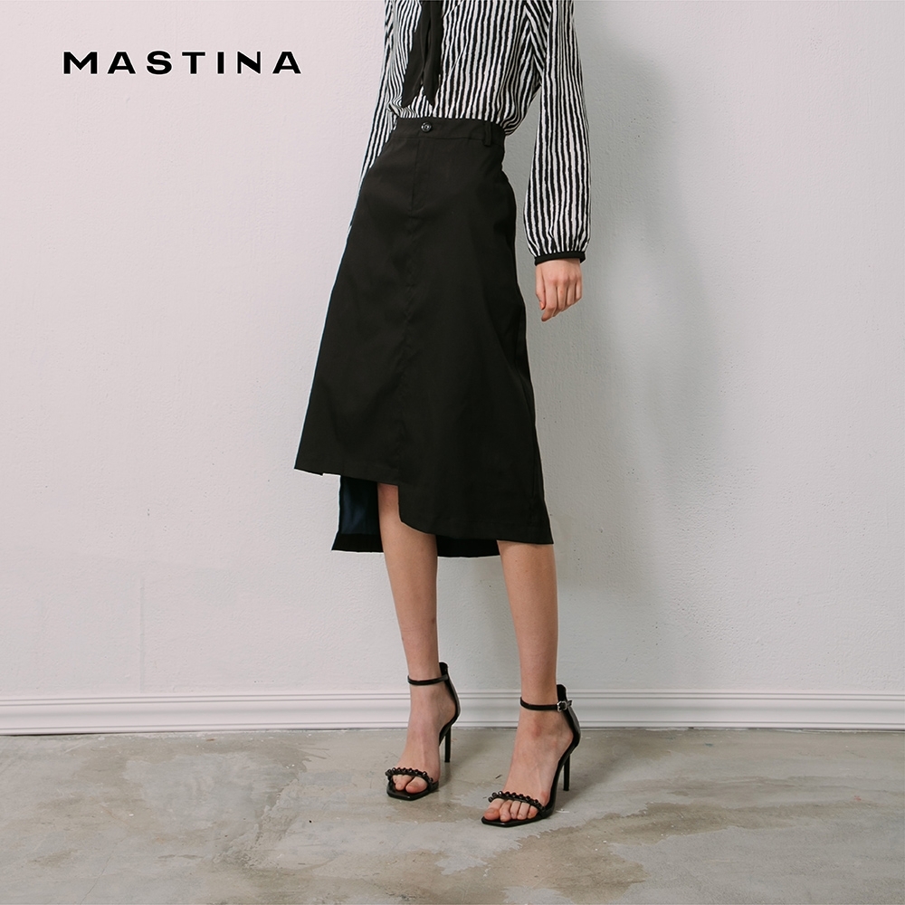 【MASTINA】雙色不對稱下襬-長裙 (二色)