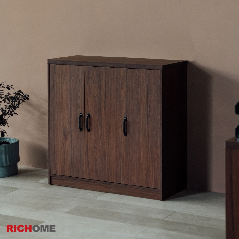 RICHOME DUKE-三門檔案書櫃W90 × D40 × H90cm