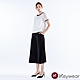KeyWear奇威名品    細節口袋設計款七分褲裙-黑色 product thumbnail 1