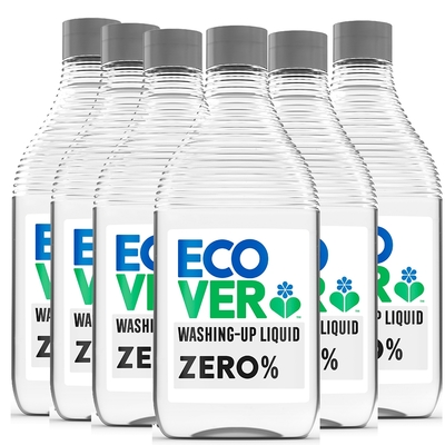 ECOVER宜珂 親膚洗碗精系列-無添加ZERO低敏450mlx6