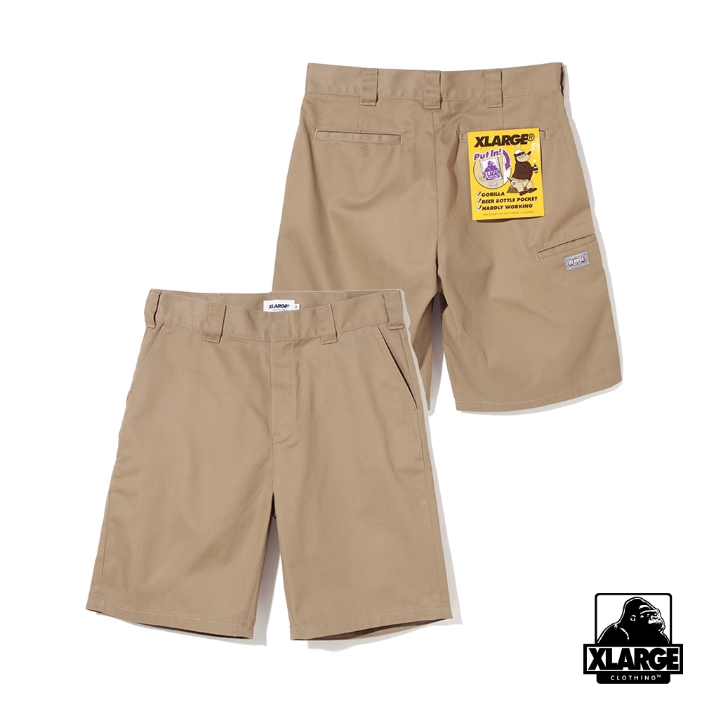 XLARGE SIDE PKT WORK SHORT 短工作褲-卡其