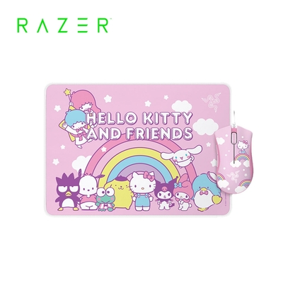 雷蛇Razer Hello Kitty & Friends款 DA煉獄蝰蛇滑鼠+Goliathus重裝甲蟲(中)鼠墊