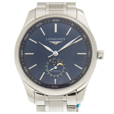 LONGINES 浪琴 Master 巨擘系列月相藍款鍊帶(L29194926)x42mm