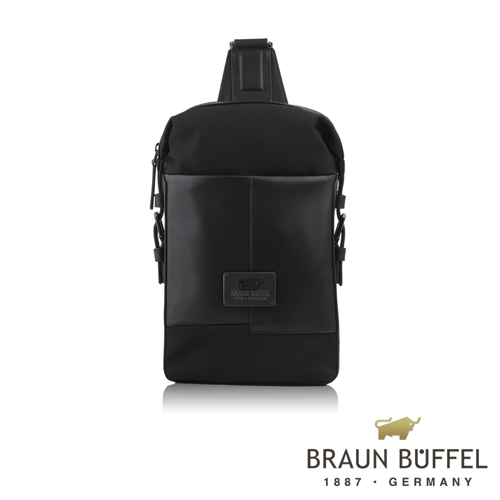 【BRAUN BUFFEL 德國小金牛】台灣總代理 雷爾 胸包-黑色/BF349-22-BK