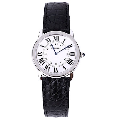 Cartier RONDE SOLO DE W6700255 石英腕錶-黑/36mm