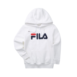 FILA KIDS #肆意極線 長袖連帽T恤-牙白 1TET-8421-IV