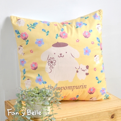 義大利Fancy Belle Sanrio-花漾布丁狗 麂皮靠墊 45*45CM