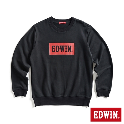 EDWIN BOX LOGO衛衣-男-黑色