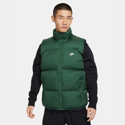 NIKE 羽絨背心 男款 防潑水 保暖 AS M NK CLUB PUFFER VEST 綠 FB7374-323 (2S3502)