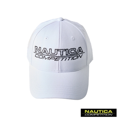 Nautica COMPETITION簡約品牌LOGO刺繡棒球帽-白色