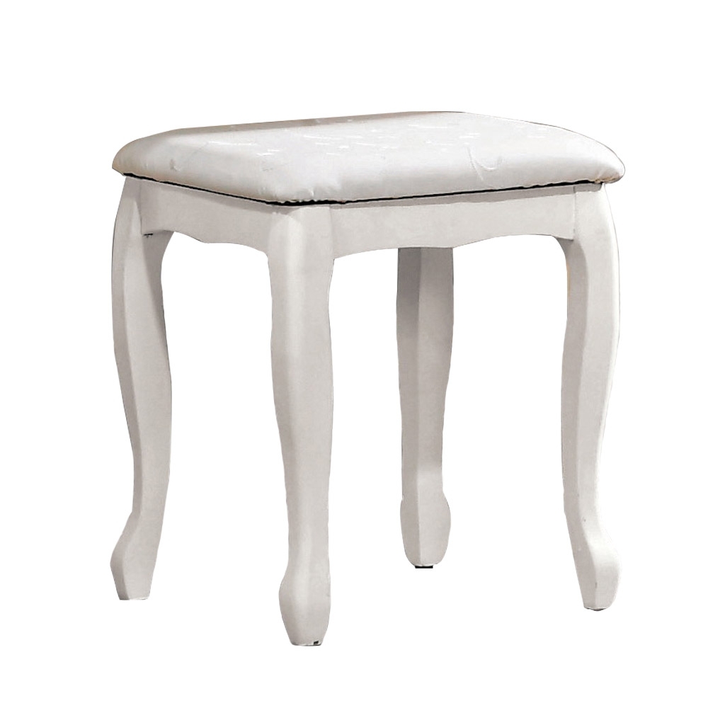 Boden-簡約法式白色化妝椅/小椅子/單椅/椅凳-37x36x47cm