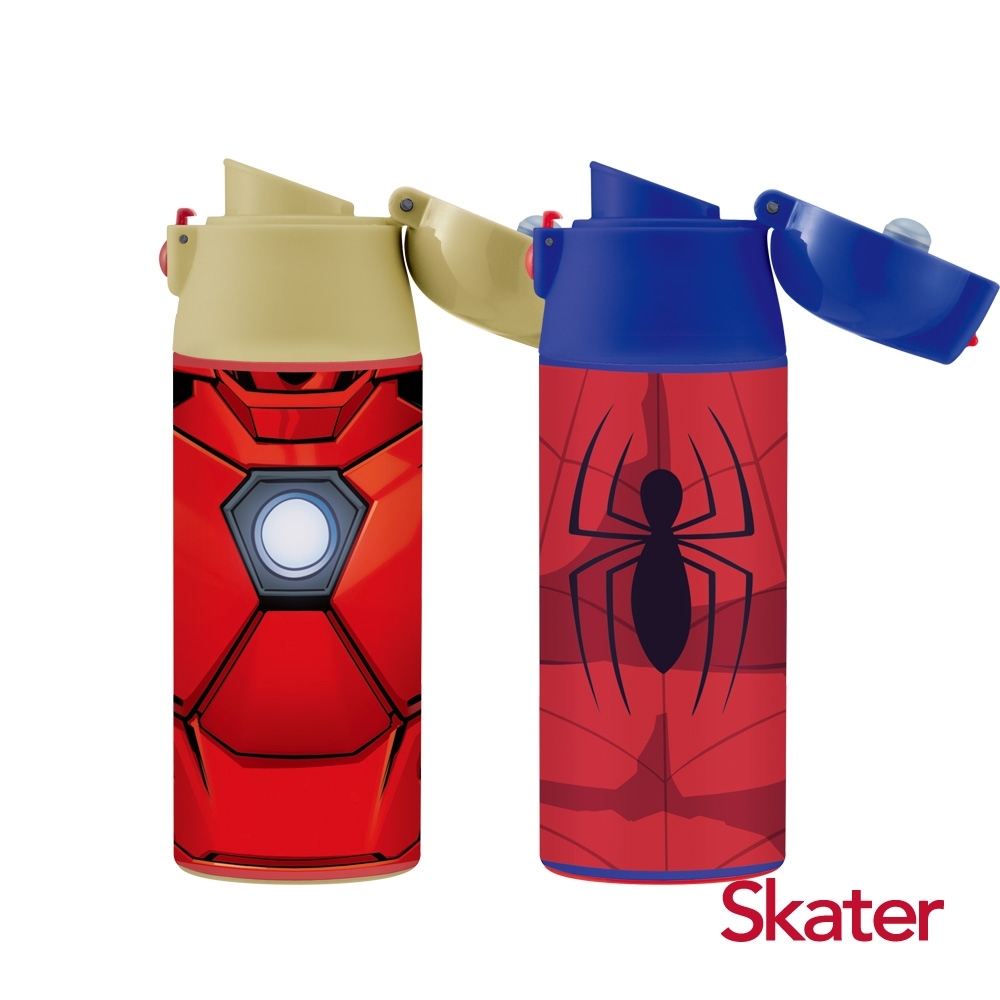 Skater 直飲2入-不鏽鋼保溫瓶(360ml)鋼鐵人+蜘蛛人