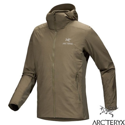 【ARCTERYX 始祖鳥】男 Atom SL 超輕抗水耐磨纖維連帽保暖外套.夾克_X000005409-26889 龍紋綠