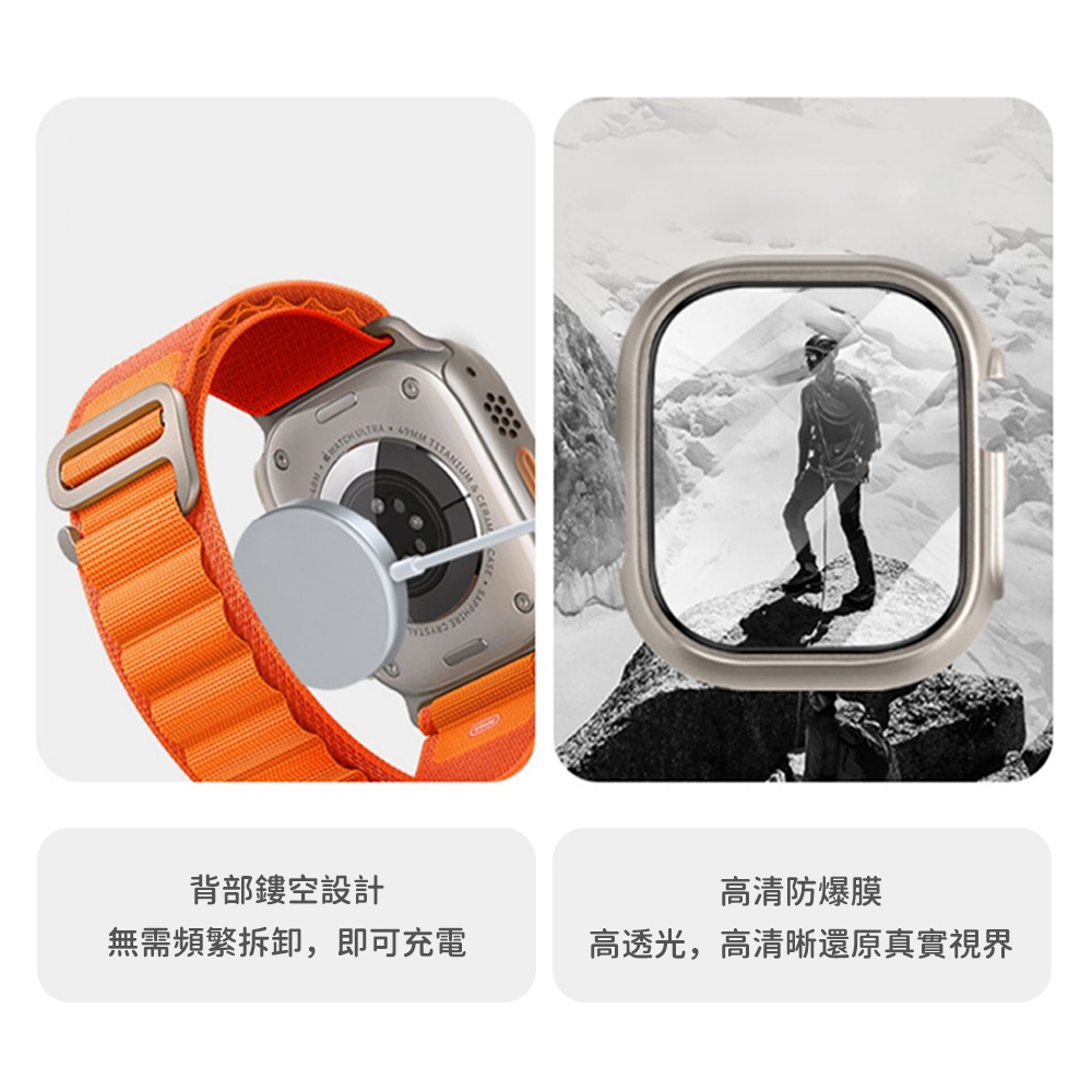 Apple Watch S9/S8/Ultra 鋼化防刮防摔 殼膜一體保護套/保護殼/保護貼(41/45/49mm) | 錶帶/錶環 |  Yahoo奇摩購物中心