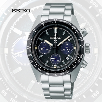 SEIKO 精工 Prospex SPEEDTIMER太陽能計時腕錶-黑39mm SSC819P1/V192-0AF0D 熊貓錶_SK028