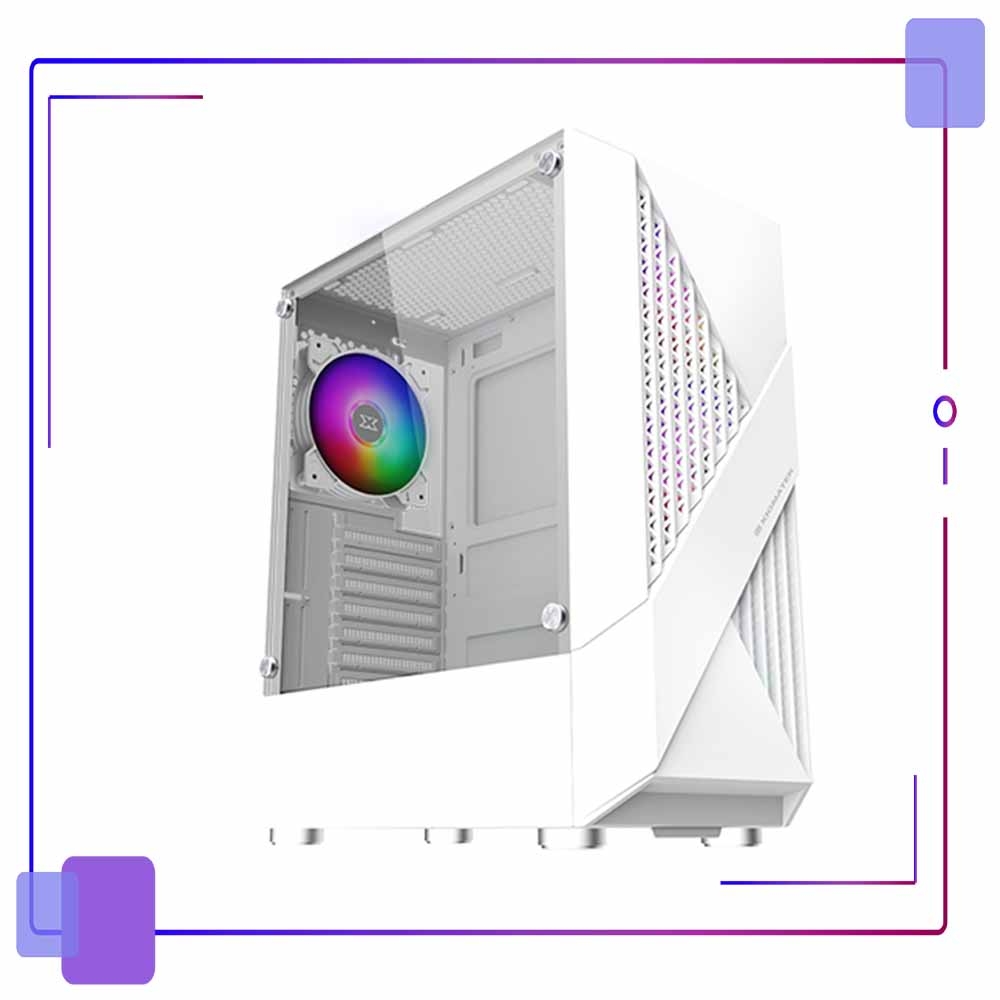 富鈞XIGMATEK Infinity Arctic RGB 白玻璃透側機殼(ATX/內建風扇前3後1 