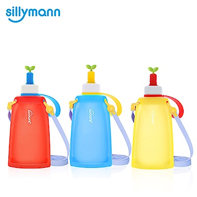 韓國sillymann-100%兒童便攜捲式鉑金矽膠水瓶-300ml(顏色任選)