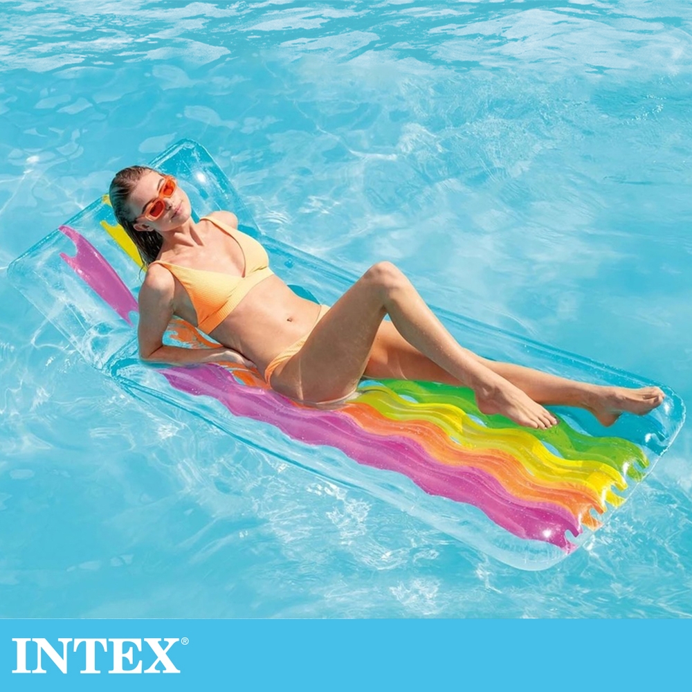 INTEX 彩虹浮排 203x84cm (58724EU)