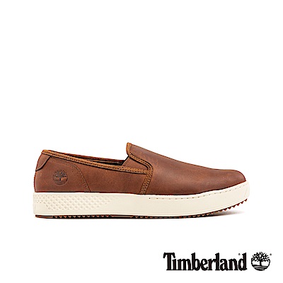 Timberland 男款中棕色全粒面革休閒鞋|A25NH