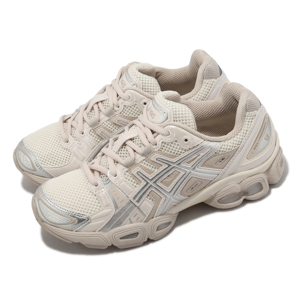 Asics 休閒鞋GEL-Nimbus 9 女鞋米白銀Y2K 復古千禧亞瑟士1202A278107