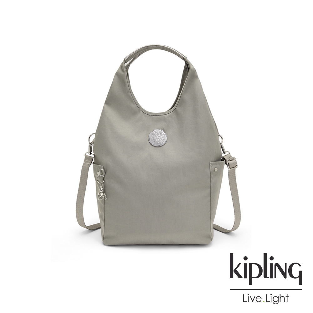 Kipling 簡約雪霧灰肩背側背包-URBANA