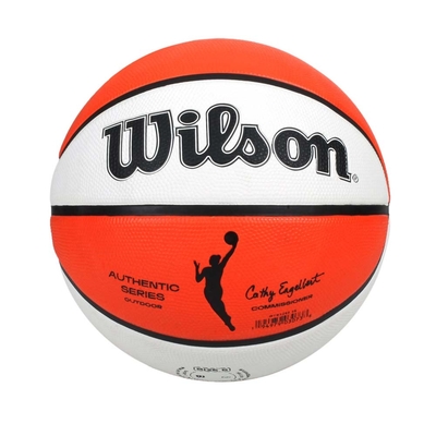 WILSON WNBA AUTH系列室外橡膠籃球#6-訓練 戶外 6號球 WTB5200XB06 橘白黑