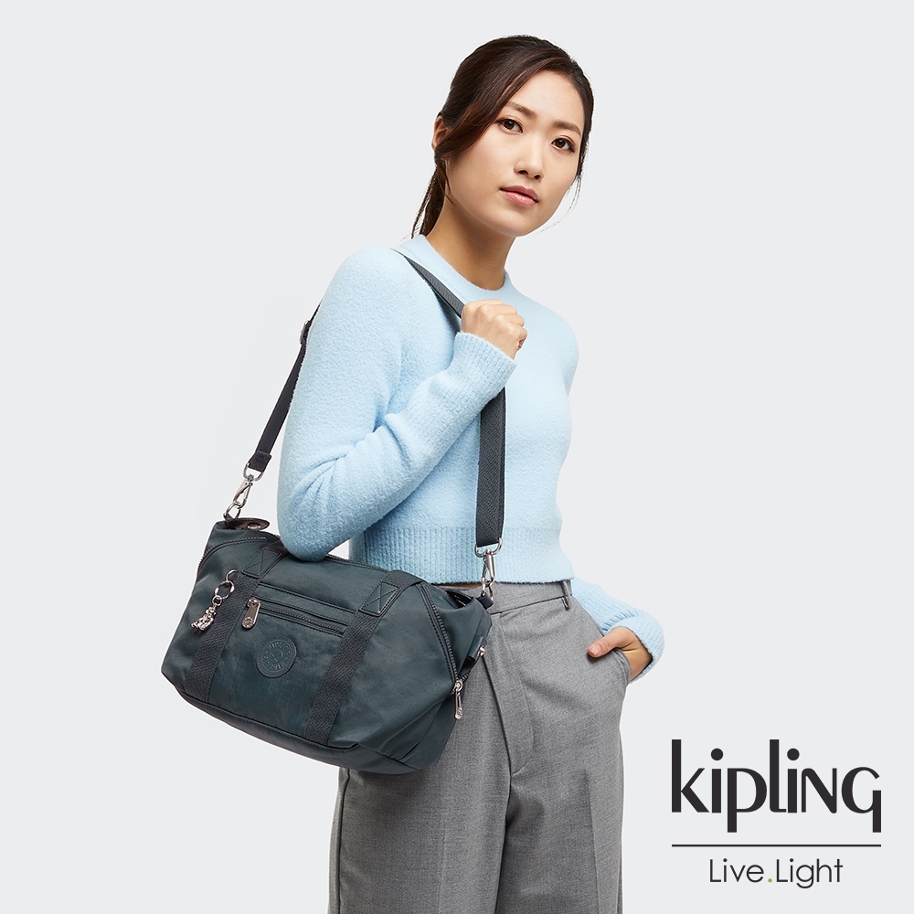 Kipling 知性優雅藍手提側背包-ART MINI