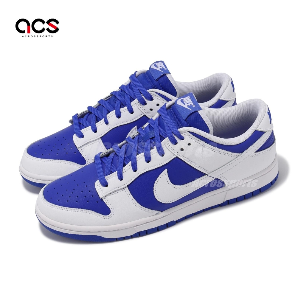 Nike 休閒鞋 Dunk Low Racer Blue 男鞋 白 藍 賽車藍 反轉 經典 DD1391-401