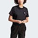 Adidas W BLUV Q3 CRO T [IJ8743] 女 短袖 短版 上衣 T恤 運動 休閒 寬鬆 舒適 黑 product thumbnail 1