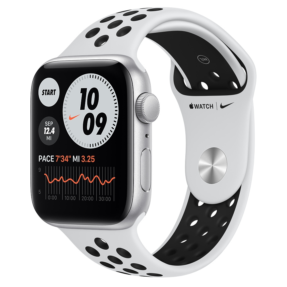 Apple Watch Nike SE (GPS) 44mm 銀色鋁金屬錶殼+白色錶帶(MYYH2TA/A