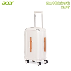 Acer 宏碁 墨爾本拉鍊行李箱 19.5吋 奶油白