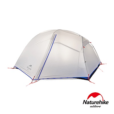 Naturehike帕羅2輕量雙層防雨20D矽膠雙人帳篷 贈地席 淺灰