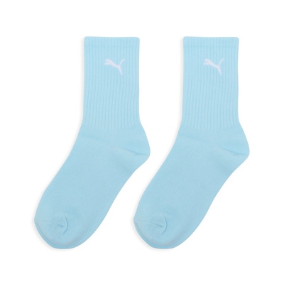 Puma 襪子 NOS Crew Socks 男女款 水藍 白 中筒襪 長襪 台灣製 單雙入 跳豹 BB134511