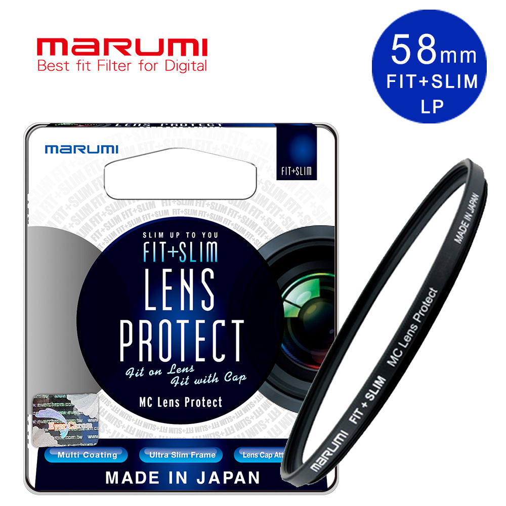 日本Marumi-FIT+SLIM廣角薄框多層鍍膜保護鏡 LP 58mm(彩宣總代理)