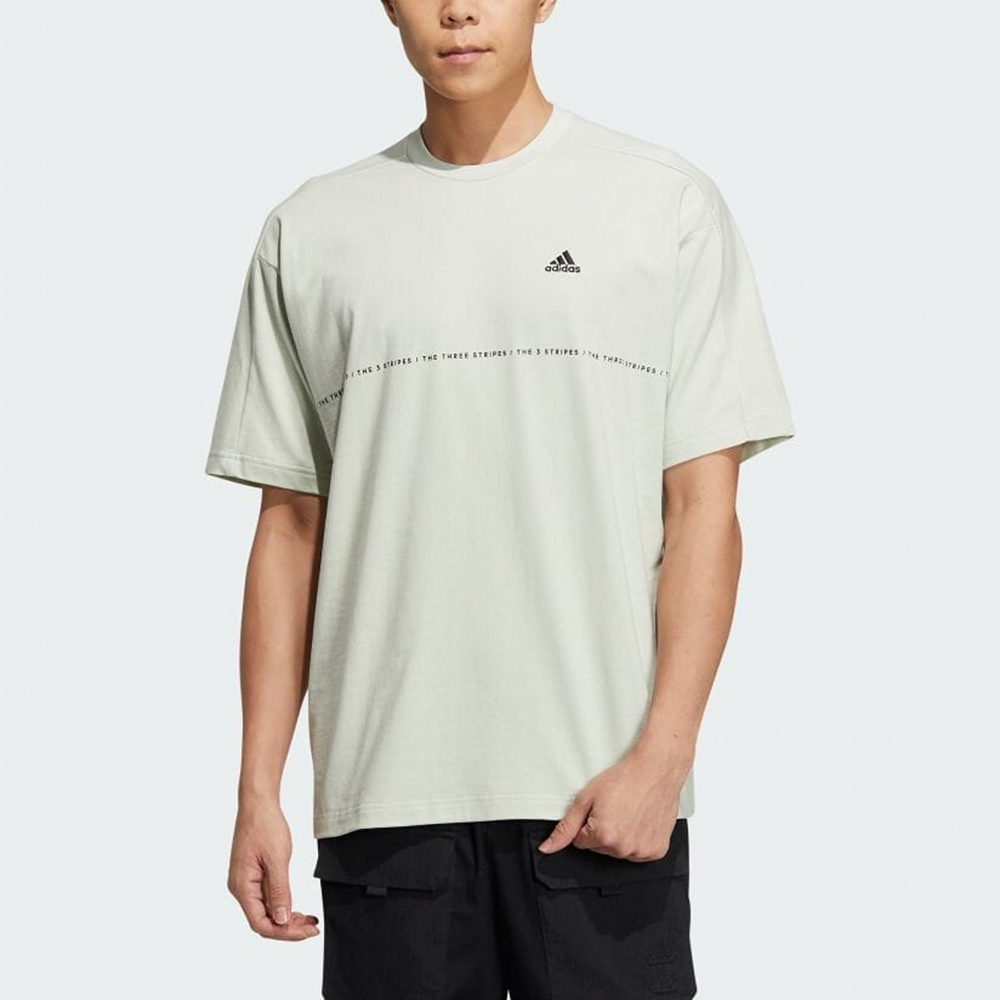 Adidas Word S/S Tee [IA9450] 男女 短袖 上衣 T恤 亞洲版 運動 訓練 寬鬆 棉質 淺綠