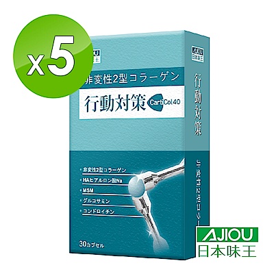 日本味王 行動對策膠囊30粒X5盒(玻尿酸、葡萄糖胺、MSM、軟骨素)