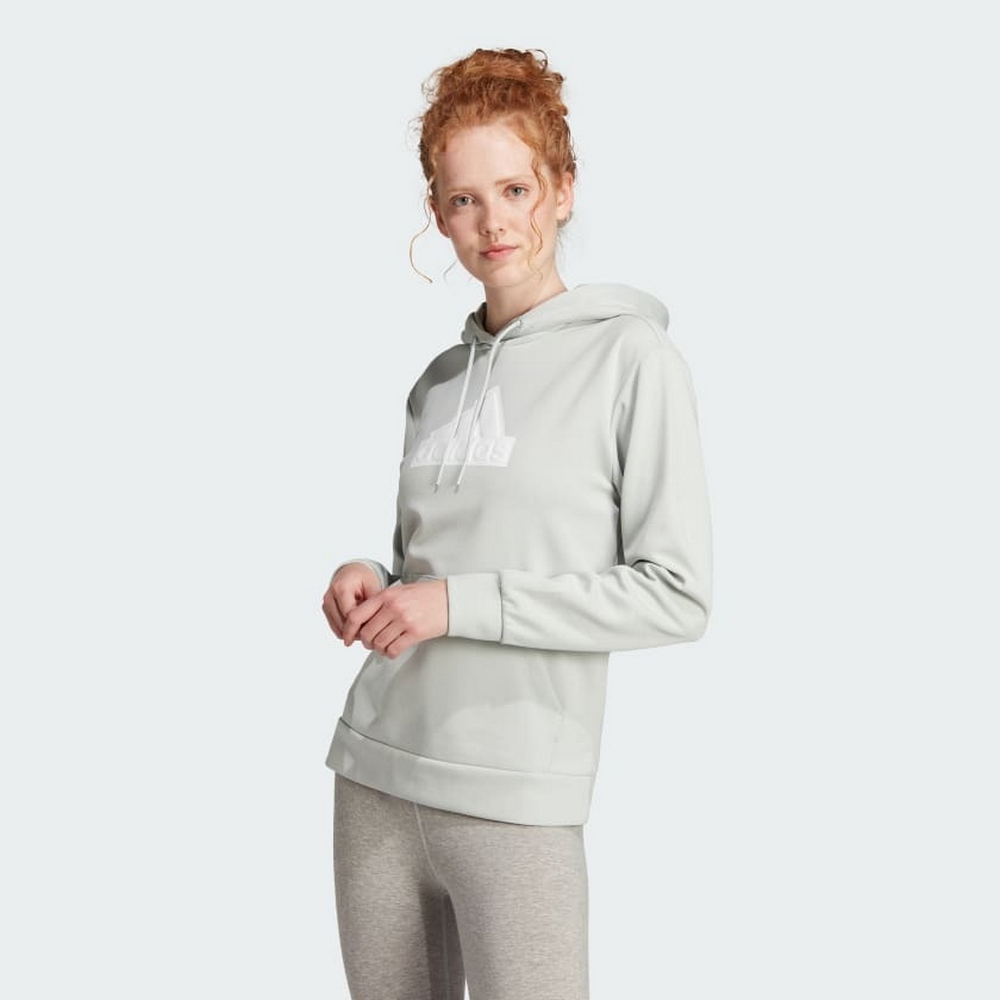 ADIDAS W FI BOS HOODIE 女連帽上衣-灰-IM4877