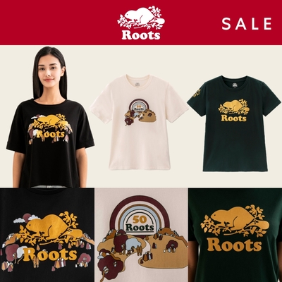 Roots男女裝 精選海狸圖案短袖T恤-多款選