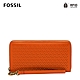 FOSSIL Logan 多層真皮拉鍊RFID防盜長夾-橘色 SL6476801 product thumbnail 1