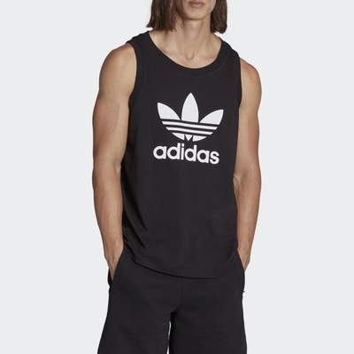 adidas 背心 男款 運動背心 慢跑 三葉草 亞規 TREFOIL TANK 黑 IA4811