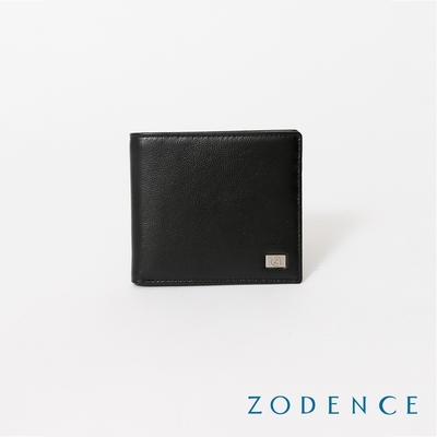 ZODENCE ALGER進口牛皮8卡短夾 黑