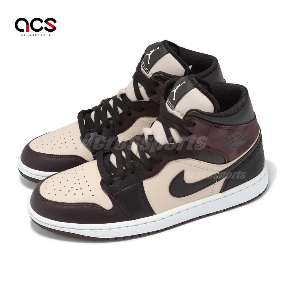 Nike 休閒鞋Air Jordan 1 Mid SE 男鞋棕米白Paris YMCA AJ1 皮革FZ4359