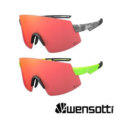 《Wensotti》運動太陽眼鏡/護目鏡 wi6956-S1系列 SP高功能增豔鏡 可掛近視內鏡/抗藍光/路跑/自行車
