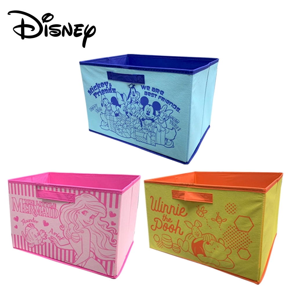 正版授權 迪士尼 摺疊收納箱 置物籃 收納盒 抽屜盒 米奇 米妮 小美人魚