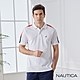 Nautica 男裝 純棉拼接撞色短袖POLO衫-白色 product thumbnail 1