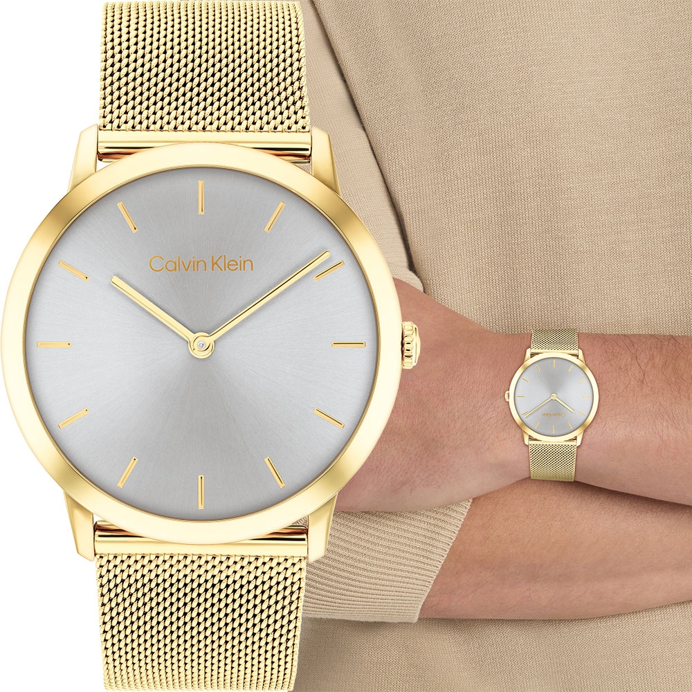 Calvin Klein CK Exceptional 中性錶 米蘭帶手錶 母親節禮物 送禮推薦-37mm 25300003