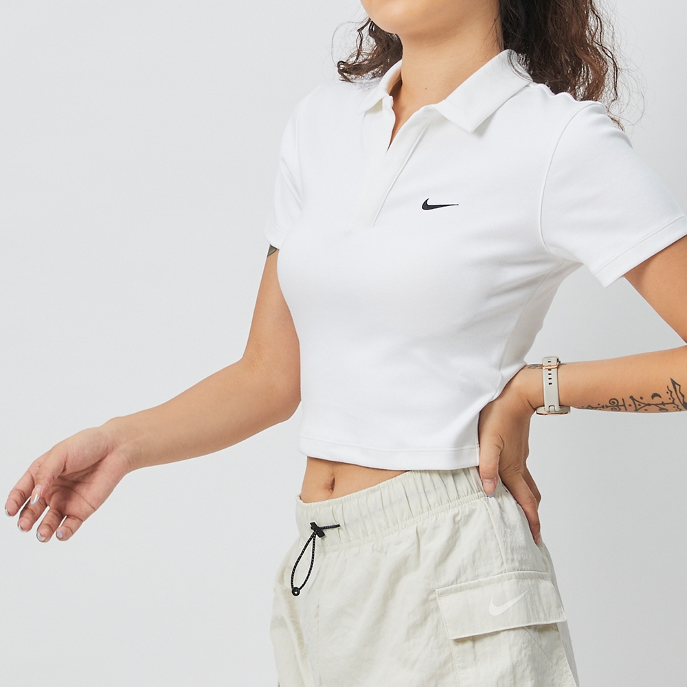 Nike NSW ESSNTL Polo 女款白色Logo 基本款Polo衫休閒舒適短袖DV7885