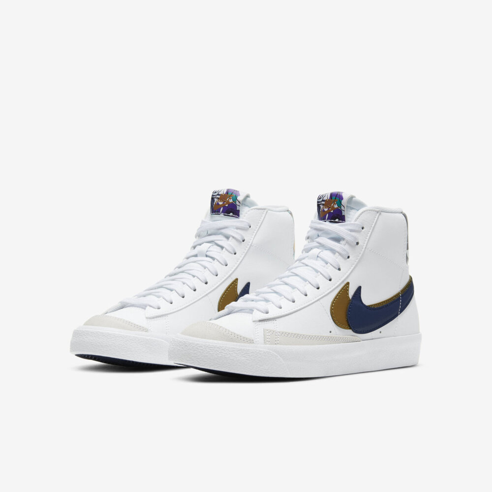 Nike Blazer Mid '77 SE GS [DD1847-102] 大童休閒鞋經典高筒雙勾白